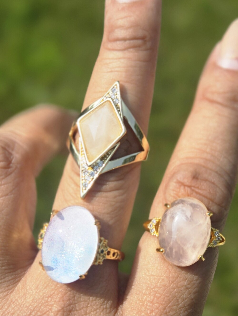 Angel AURA Quartz Adjustable RING - Picture 3 of 3